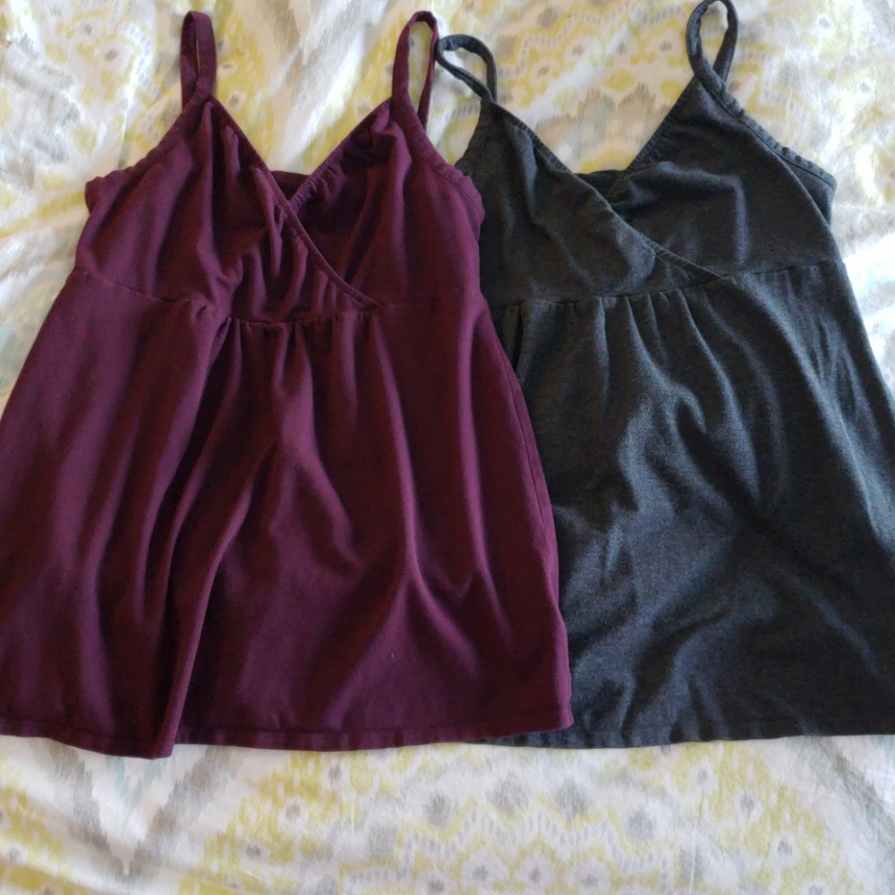 Two nursing/maternity tanks